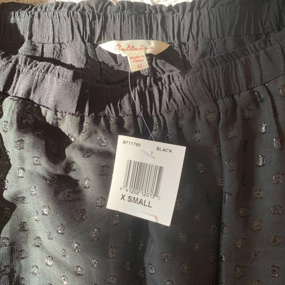 NWT Chiffon Black Long Skirt Sz XS - Picture 5 of 6